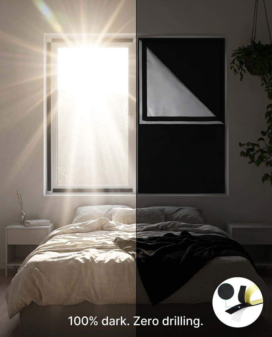Notte: 100 percent dark, zero drilling - split light comparison