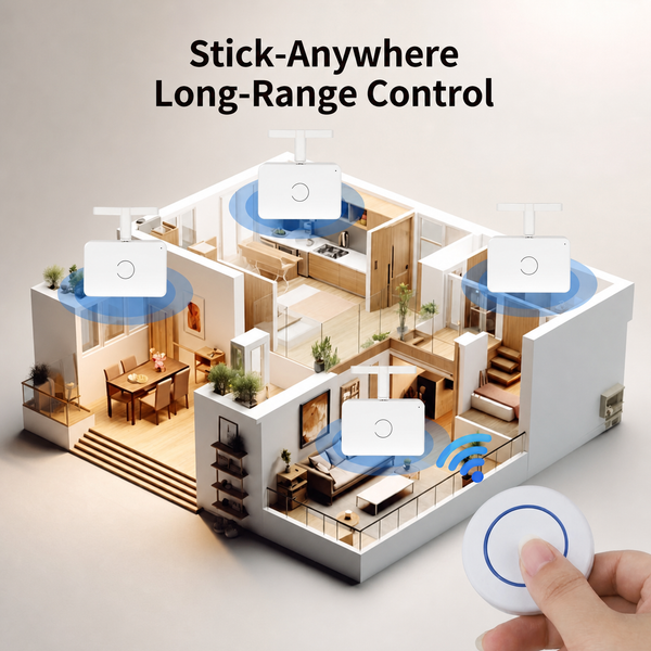Remote control reaching presser units throughout a home