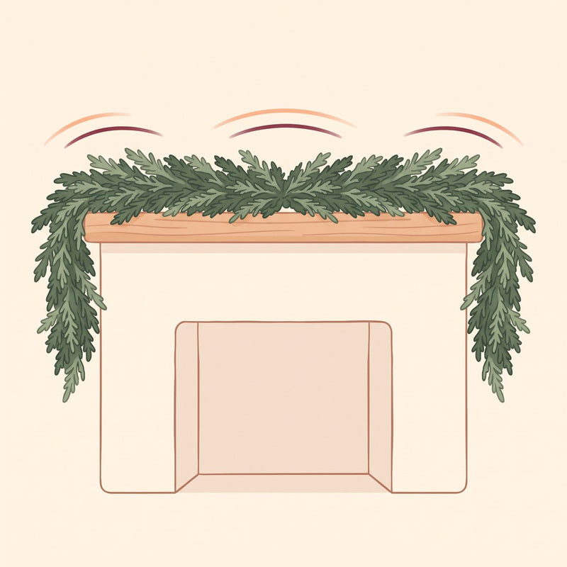 Step 3: drape the garland along your mantel