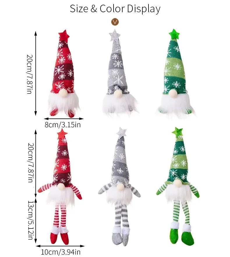 Gnome sizes: Classic about 20 cm (7.9 in) tall; Long Legs 20 cm body plus 13 cm legs