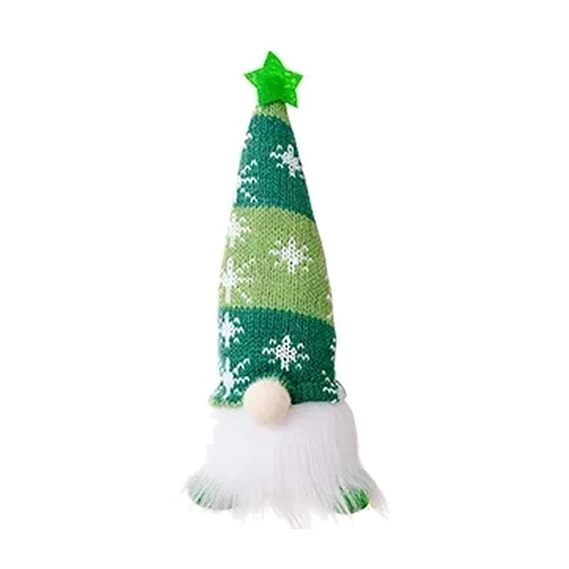 Glowing Christmas Gnome, Green, Classic