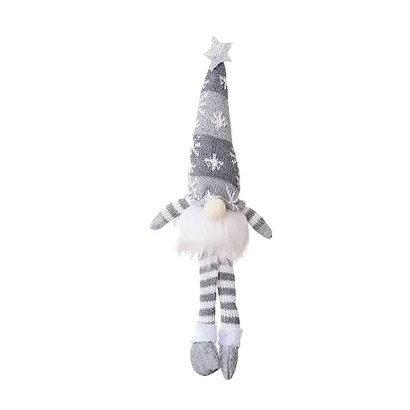 Glowing Christmas Gnome, Grey, Long Legs